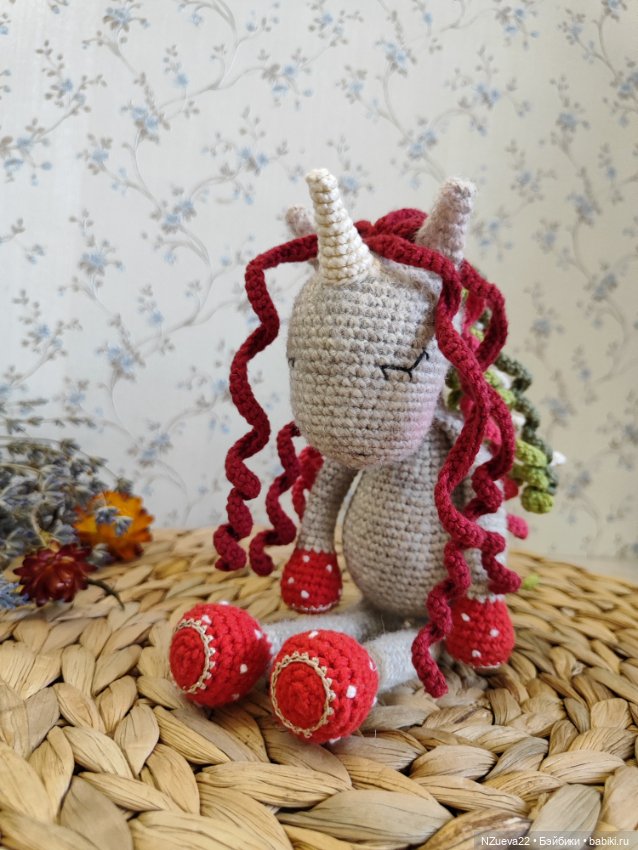 Единорожек, вязаная игрушка (фото 4)