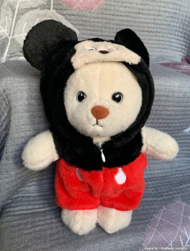 Мягкая игрушка - Мишка в костюме Микки Мауса (фото 3)