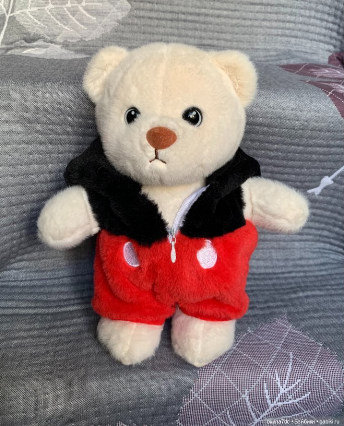 Мягкая игрушка - Мишка в костюме Микки Мауса (фото 8)