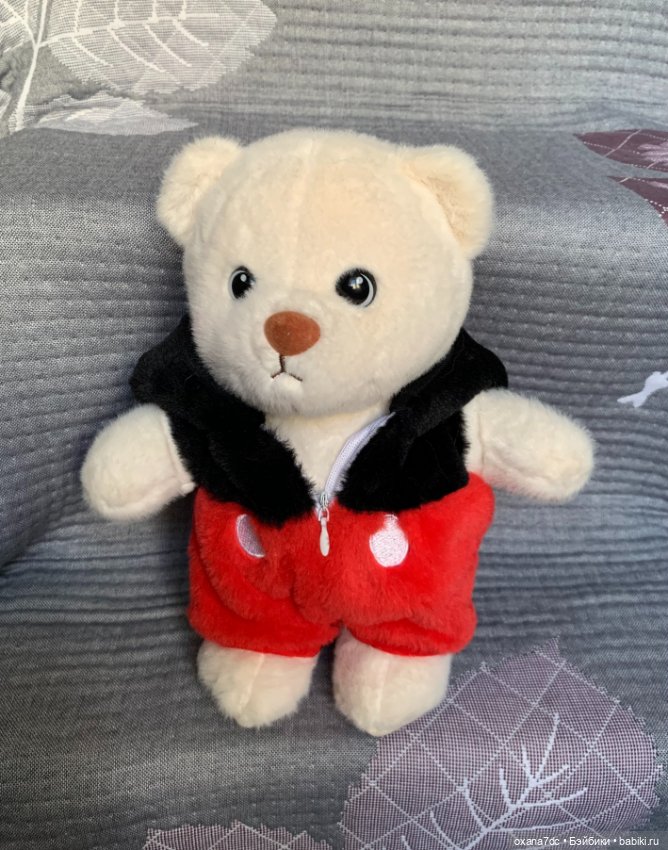 Мягкая игрушка - Мишка в костюме Микки Мауса (фото 10)