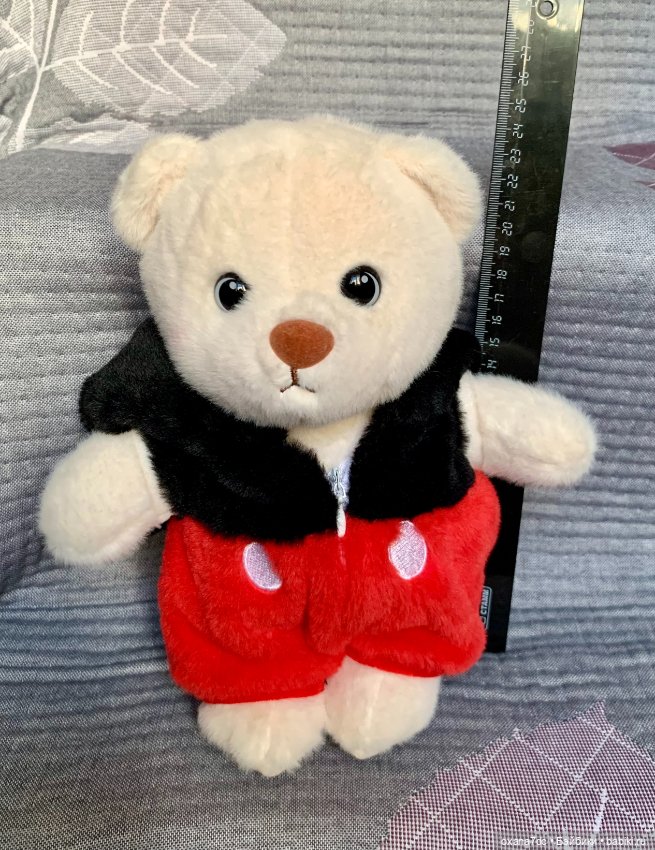 Мягкая игрушка - Мишка в костюме Микки Мауса