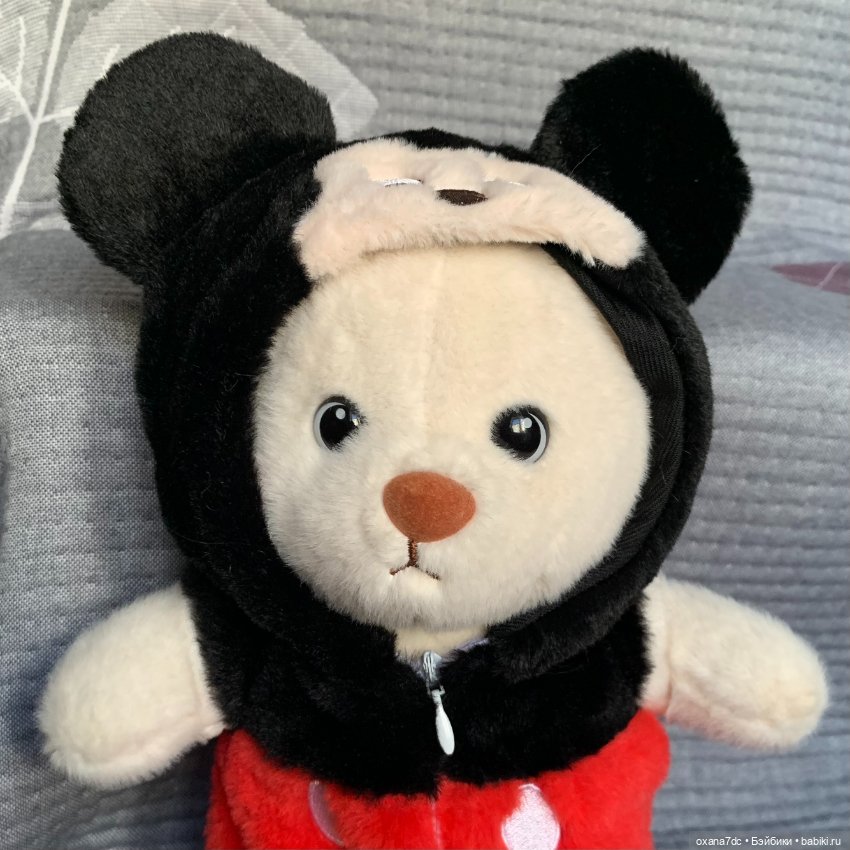 Мягкая игрушка - Мишка в костюме Микки Мауса (фото 4)