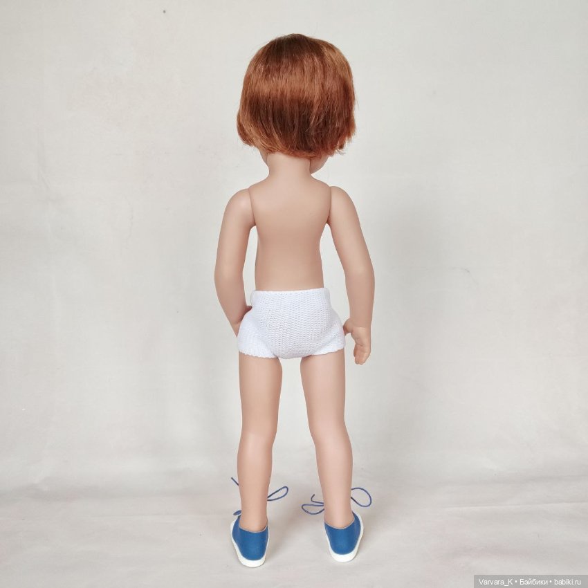 Llorens, большая артикуляционная кукла-мальчик в кедах, рыжие волосы, 42 см (фото 7)