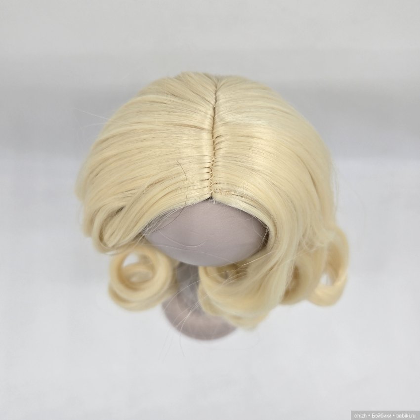 Парик для кукол обхват 39 см цв.блонд (613) П-89 (фото 2)
