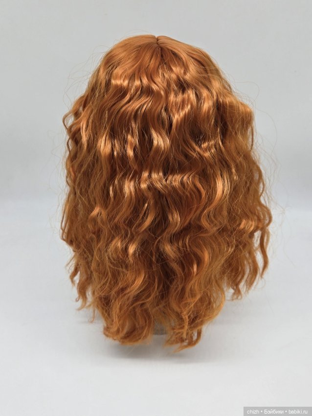Парик для кукол, волосы волнистые, цв.рыжий (8W), обхват головы 27см П-50