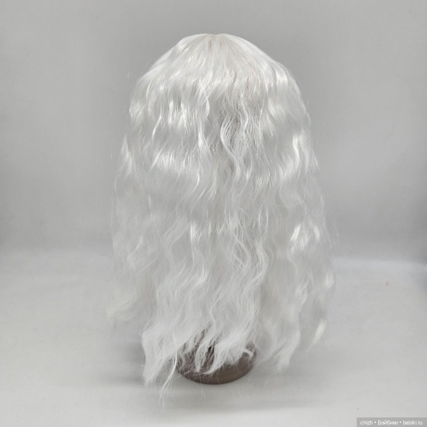 Парик для кукол, волосы волнистые, цв.белый (803), обхват головы 27см П-50 (фото 4)