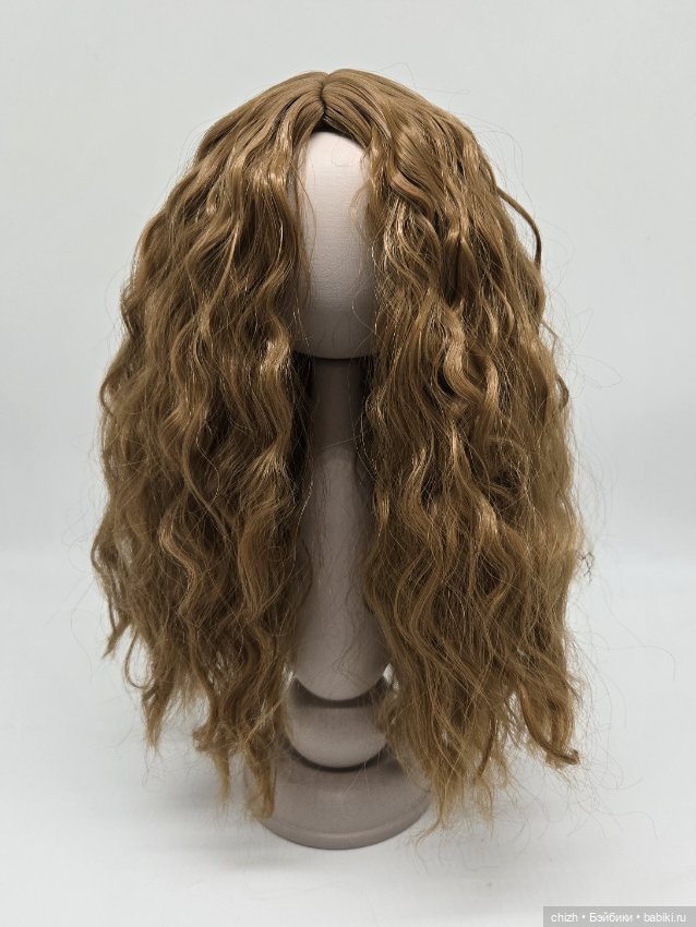 Парик для кукол, волосы волнистые, цв.рыже-русый (27), обхват головы 27см П-50