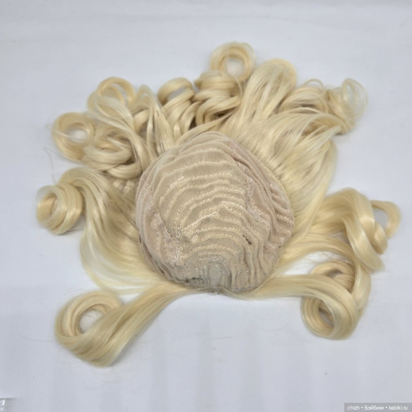 Парик для кукол обхват 39 см цв.блонд (613) П-89 (фото 6)