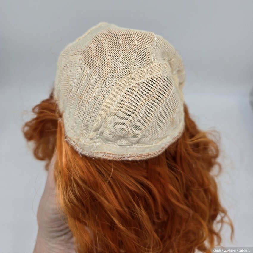 Парик для кукол, волосы волнистые, цв.рыжий (8W), обхват головы 27см П-50 (фото 3)