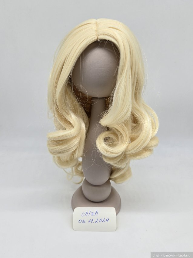Парик для кукол обхват 39 см цв.блонд (613) П-89 (фото 7)