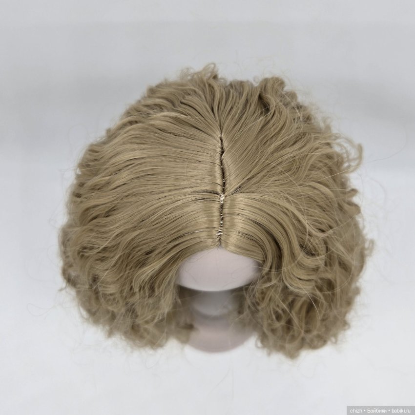 Парик для кукол, волосы волнистые, цв.светло русый (24), обхват головы 36 см П-90 (фото 6)