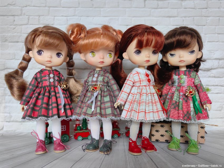 Платья клетка и комплекты новогодние для Монст Monst Xiaomi