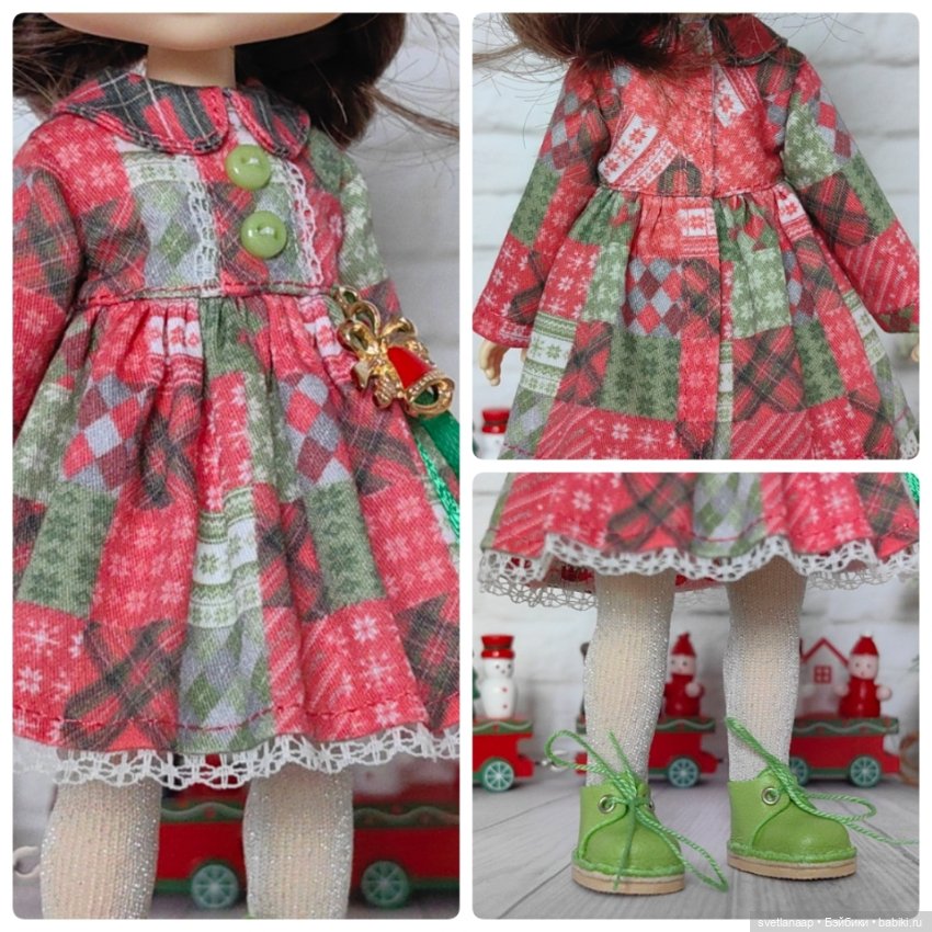 Платья клетка и комплекты новогодние для Монст Monst Xiaomi (фото 7)