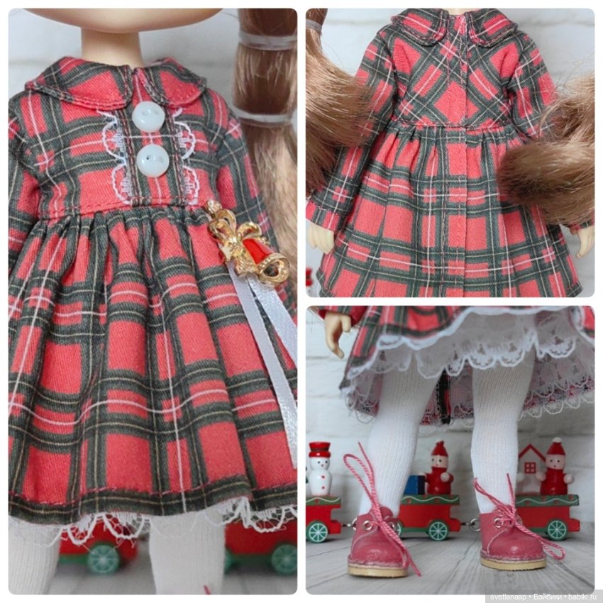 Платья клетка и комплекты новогодние для Монст Monst Xiaomi (фото 3)