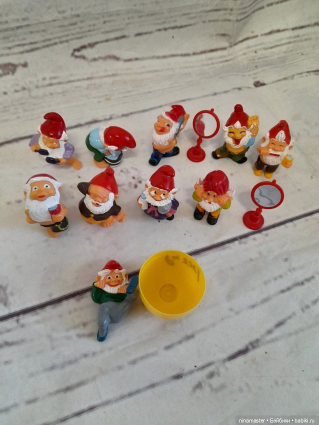 Киндеры. Гномы умывающиеся. Полная серия (фото 9)