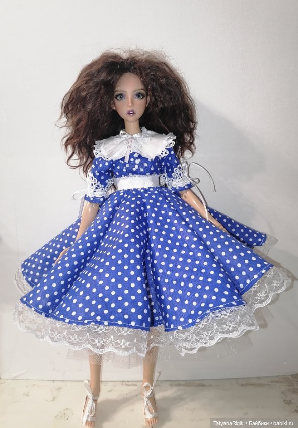 Платье в горошек для куклы параметров минифи