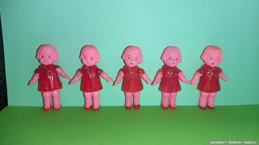 Целлулоидные японские куколки и лодочки, высота 7,5 см (фото 8)