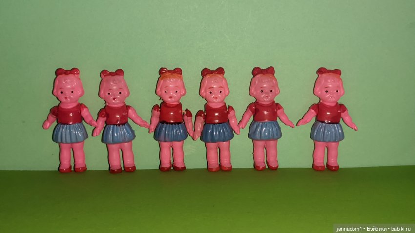 Целлулоидные японские куколки и лодочки, высота 7,5 см (фото 3)