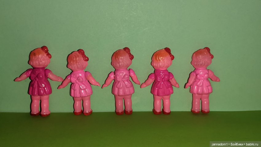 Целлулоидные японские куколки и лодочки, высота 7,5 см (фото 5)