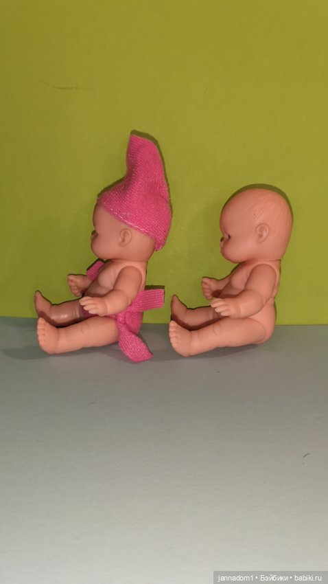 Очаровательные виниловые пупсики в розовых шапочках, высота 12,5 см (фото 9)