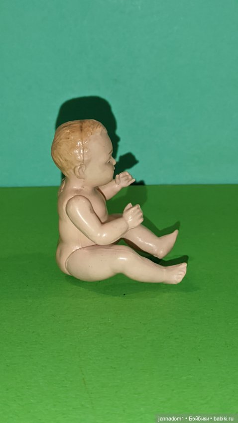 Довоенный целлулоидный пупсик Minerva, высота 7 см (фото 6)