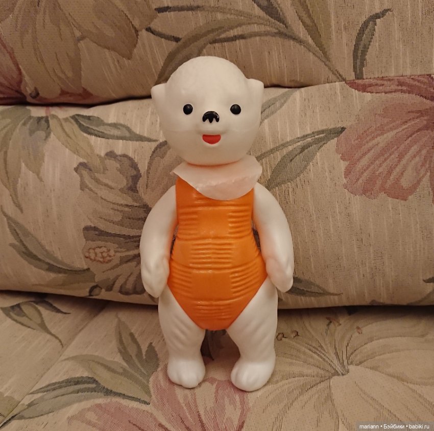 Мишка полярный СССР полиэтиленовый, в новом состоянии, редкий (фото 3)