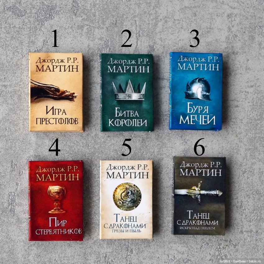 Книги серии "Игра Престолов" №2 (масштабе 1:6) (фото 4)