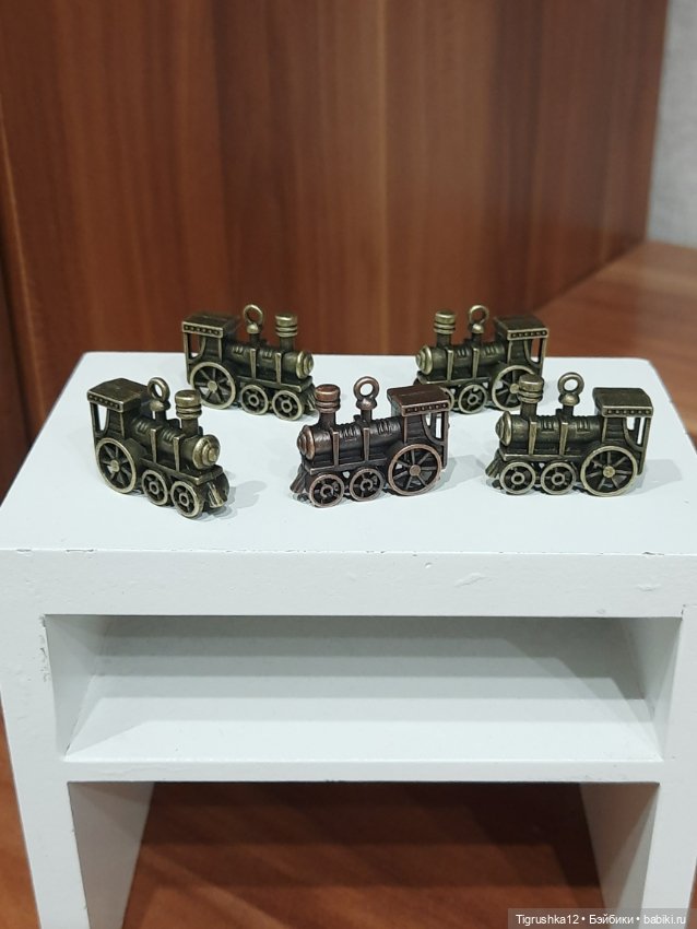 Паровозик металл — Миниатюра для кукол