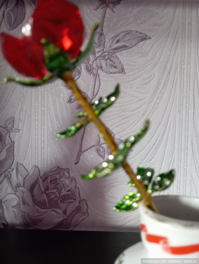 Цветок из хрусталя на ветке (фото 4)