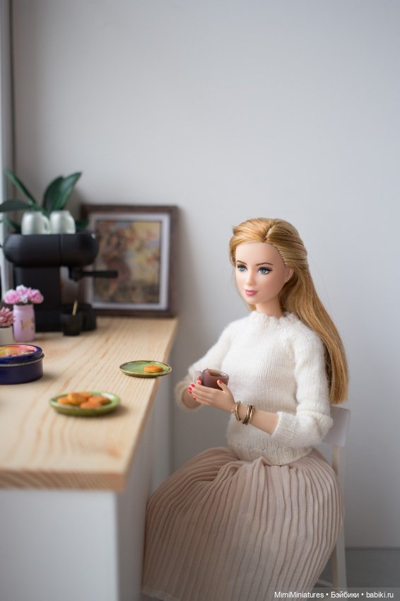 Кофемашина 1:6 черная — Миниатюра для кукол (фото 4)