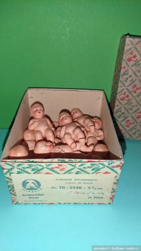 Целлулоидные пупсики Minerva с соской, высота 5 см (фото 4)