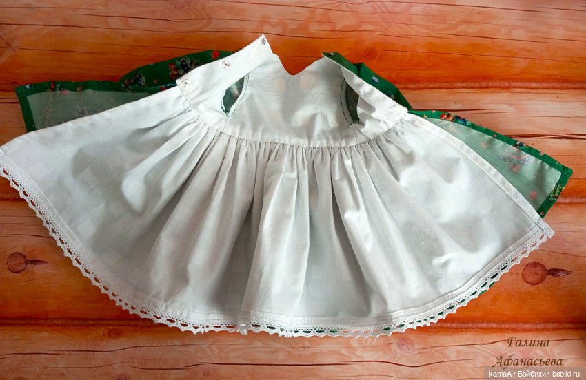 Платье "Ёлочки" для куклы Готц 50 см (фото 7)