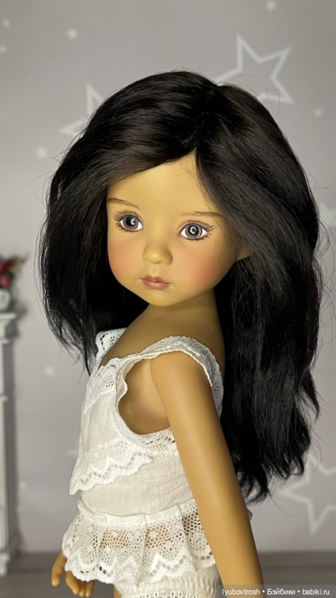 Парик натуральный черный 7/8 для Little Darlings (фото 5)