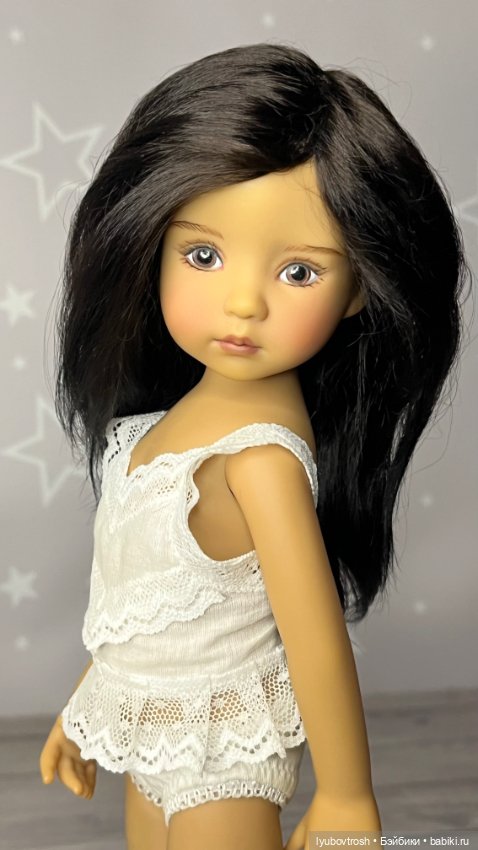 Парик натуральный черный 7/8 для Little Darlings (фото 4)