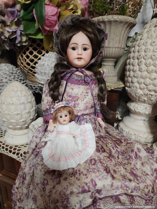 Антикварная кукла Симон Хальбиг 1010, рост 50 см