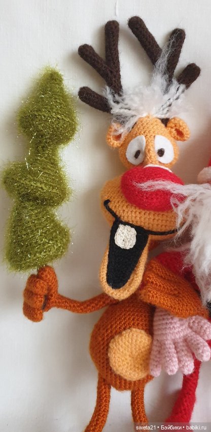 Санта и новогодние олени — Авторские игрушки (фото 4)