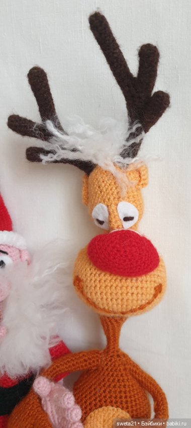 Санта и новогодние олени — Авторские игрушки (фото 3)