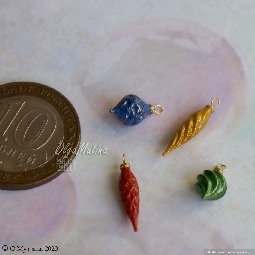 Елочные игрушки 1:12 — Миниатюра для кукол (фото 5)