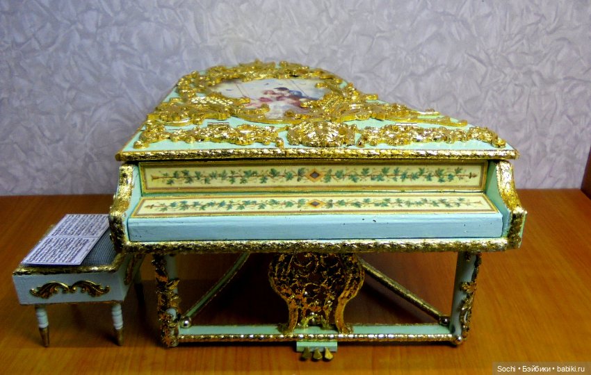 Рояль в масштабе 1:12 — Кукольная мебель (фото 7)