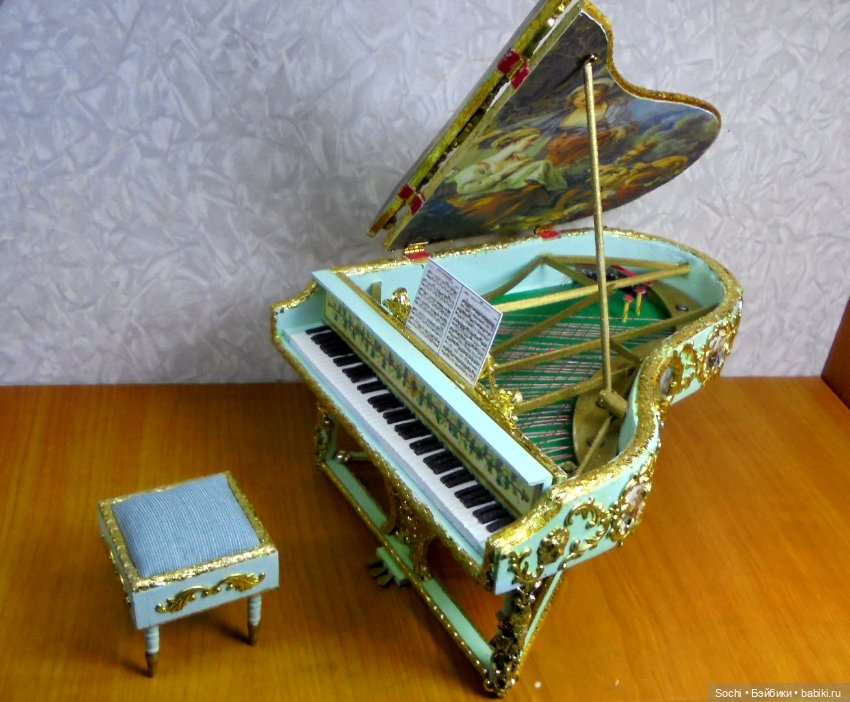 Рояль в масштабе 1:12 — Кукольная мебель