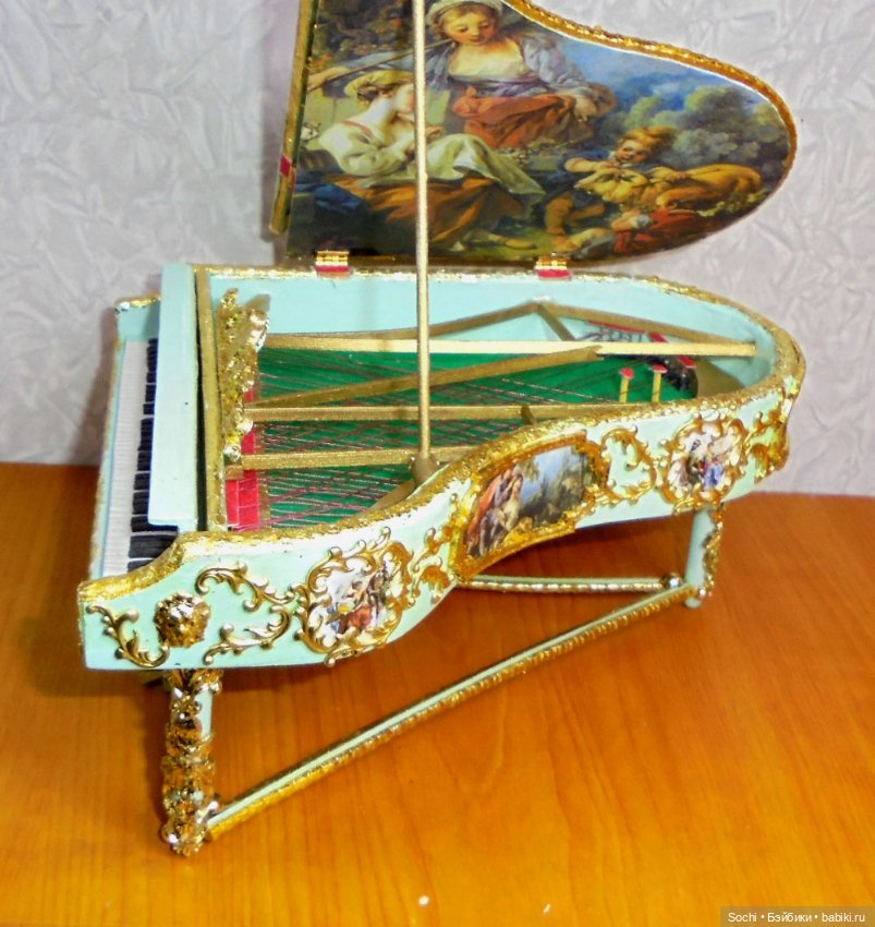 Рояль в масштабе 1:12 — Кукольная мебель (фото 2)