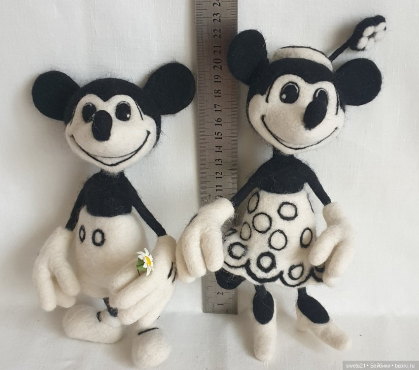 Мышки войлочные Микки и Минни (продажа лотом) (фото 6)