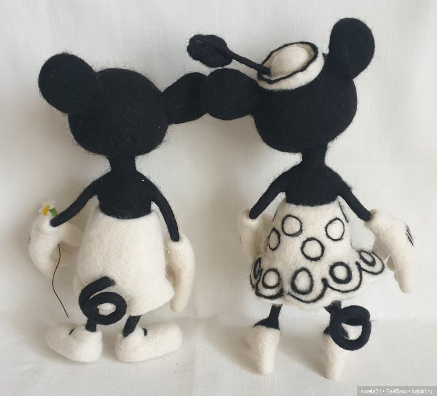 Мышки войлочные Микки и Минни (продажа лотом) (фото 3)