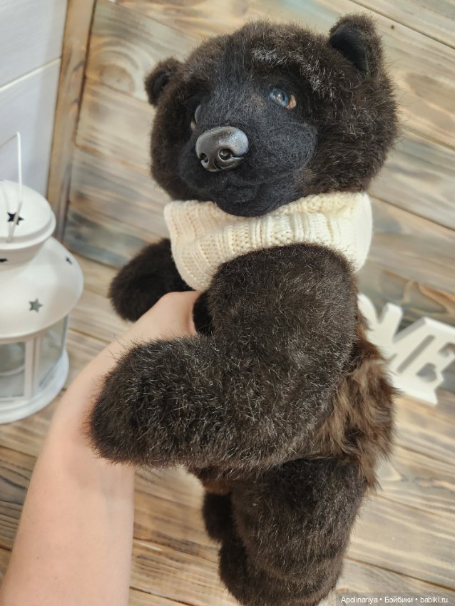 Чёрный мишка Барибал — Авторские игрушки (фото 8)