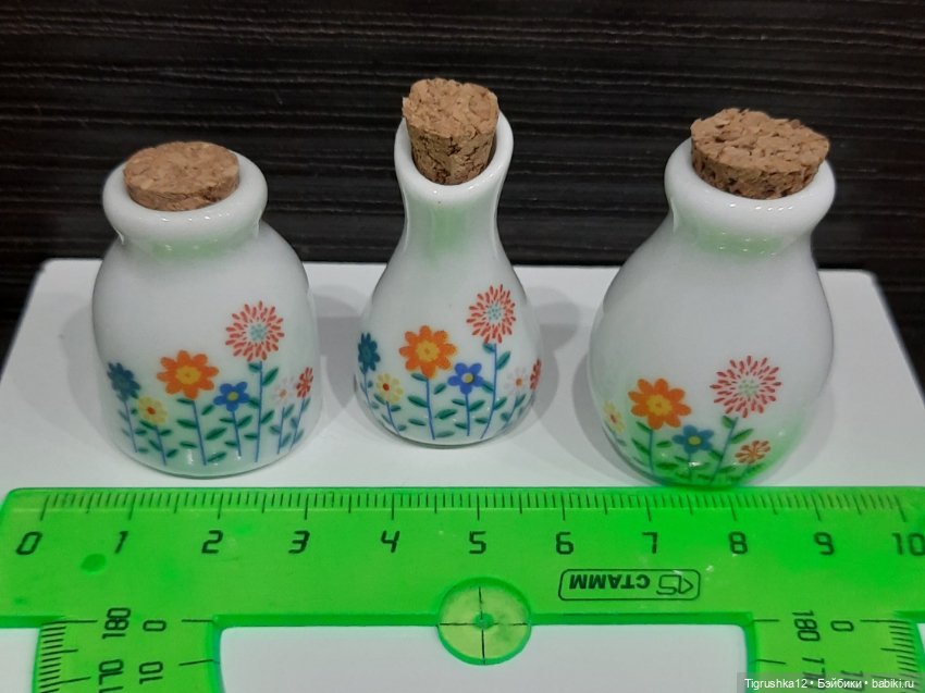 Керамические бутылочки — Миниатюра для кукол (фото 4)