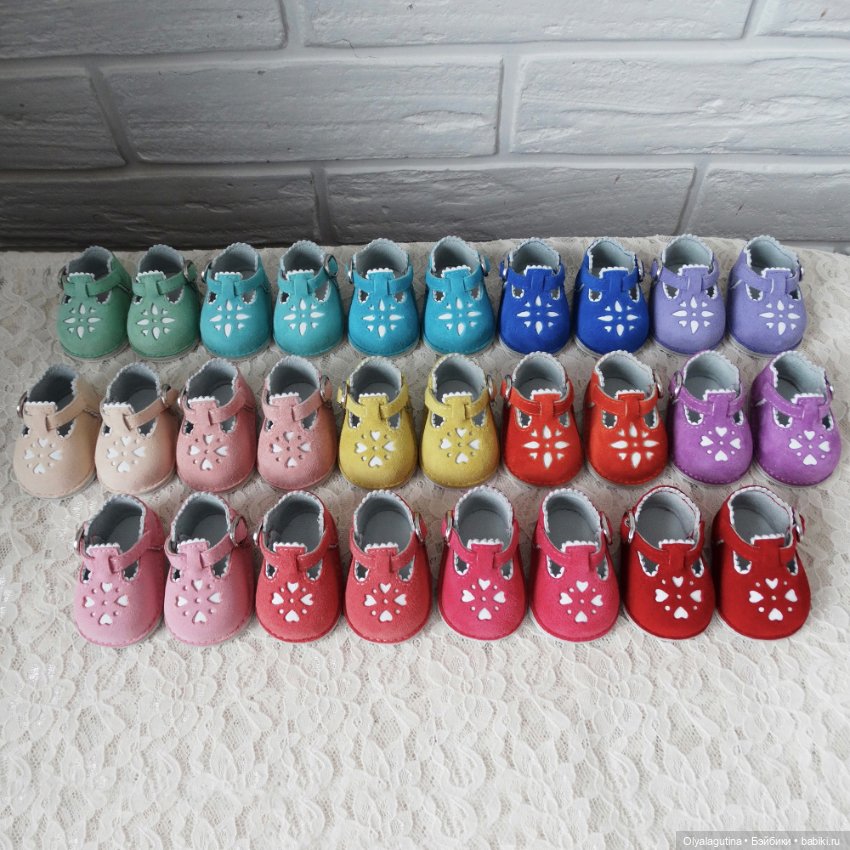 Замшевые сандалии для Moppets Meadow dolls
