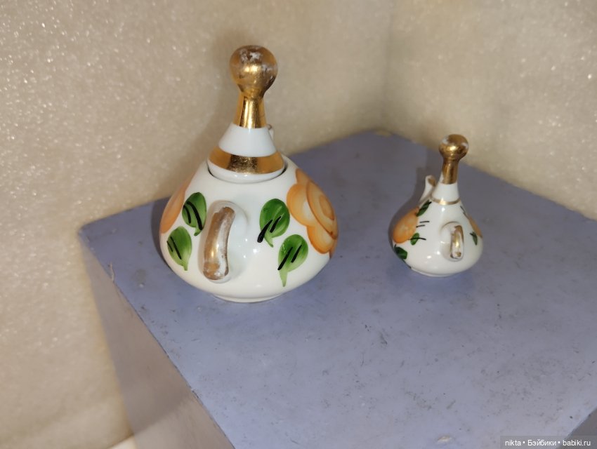 Пара чайников для кукольного быта (фото 4)