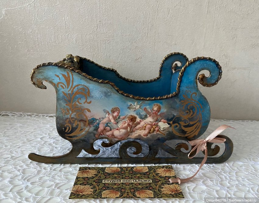 Интерьерные сани ,,Ангелы Буше’' (фото 2)