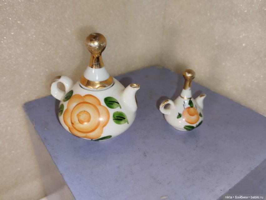 Пара чайников для кукольного быта (фото 3)