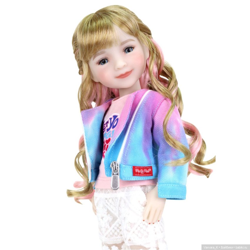 Ruby Red шарнирная кукла Сара с розовыми прядями , 37 см